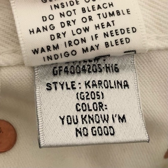 GRLFRND Karolina Distressed High Rise Skinny Jeans White Raw Hem - Picture 7 of 9